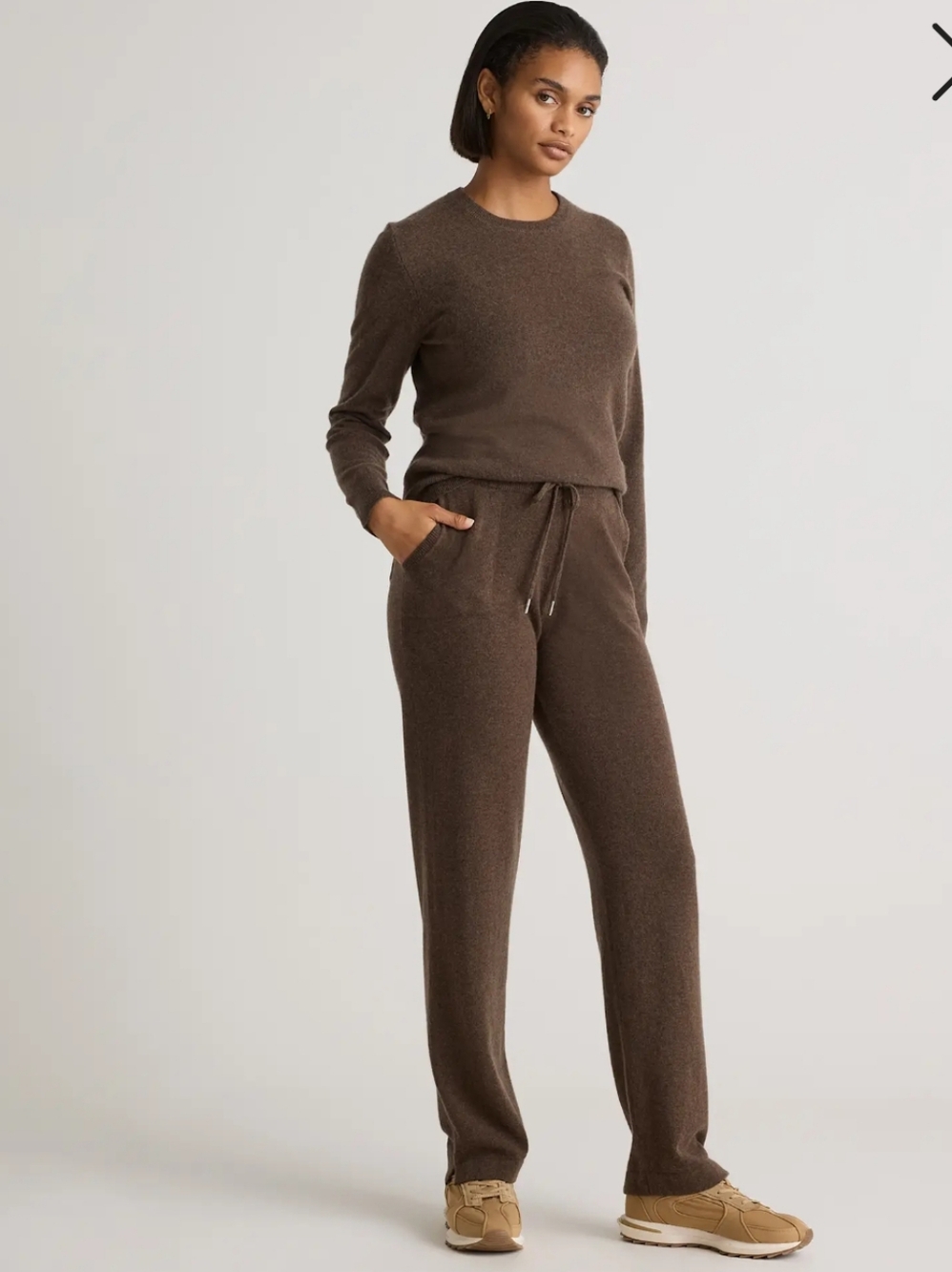 Quince Mongolian Cashmere Sweater Size Large In Brown - Picture 6 of 11